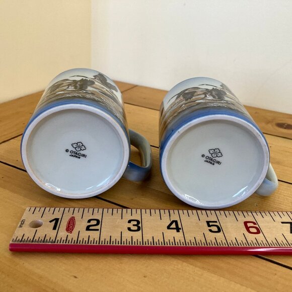 Otagiri Canada Geese Coffee Mugs Set of 2 Vintage Made in Japan 8 oz Ceramic - Picture 6 of 6